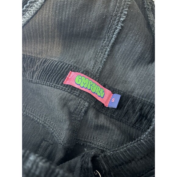 Empyre Suzie Corduroy Bib Overalls Womens S Black Retro Grunge 90s Baggy - Picture 4 of 16